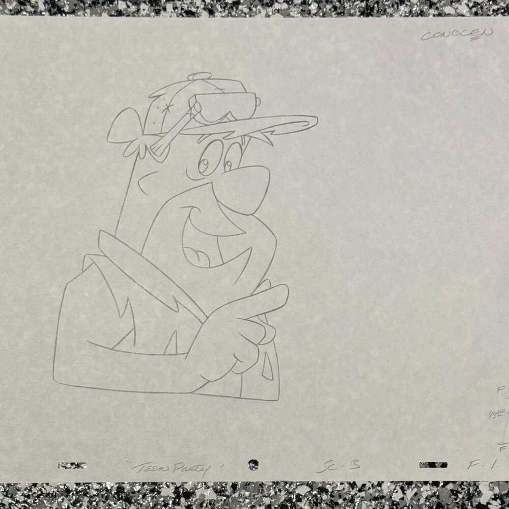 Vintage Hanna-Barbera The Flintstones Original Production Animation‎ Sketch